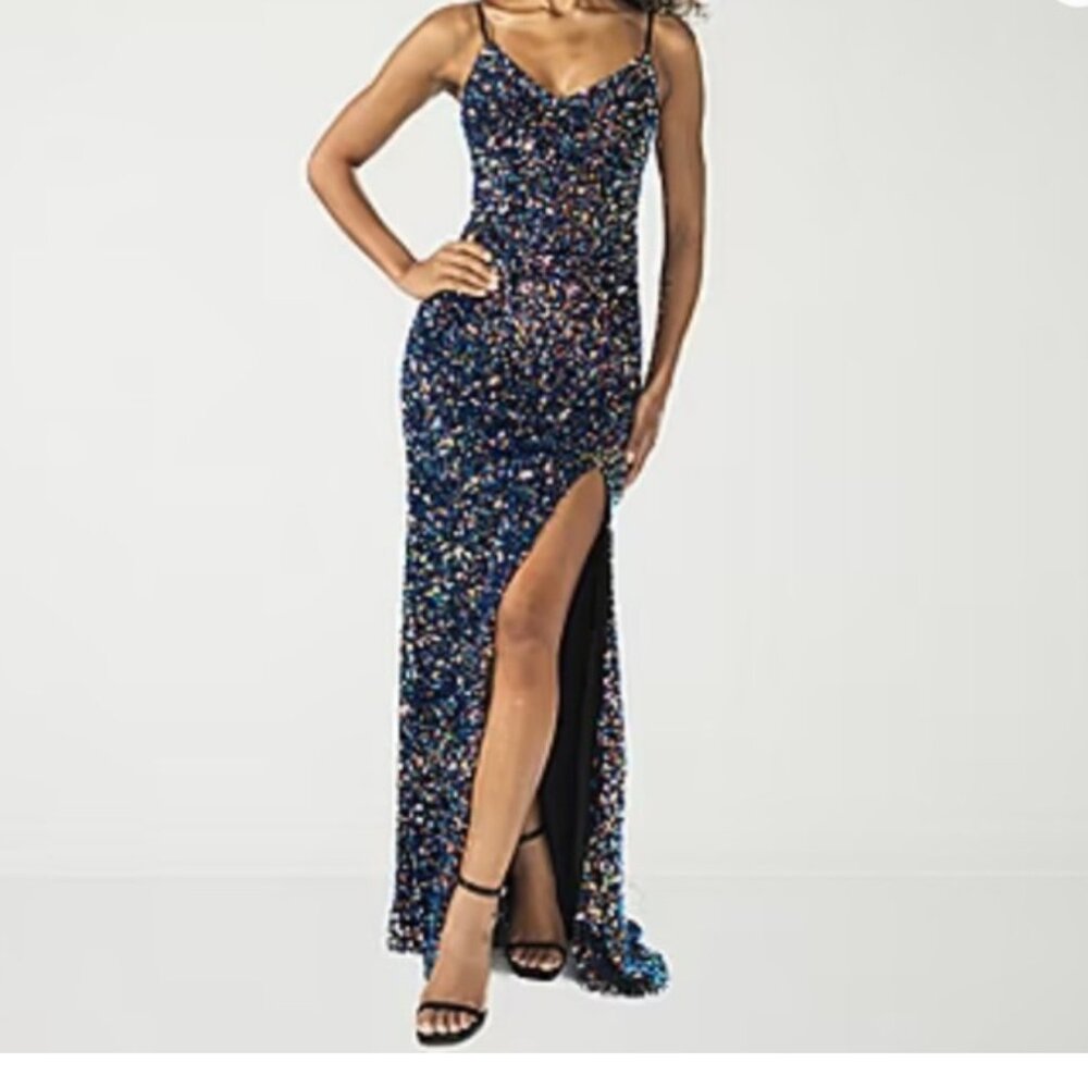 Black sequin dress